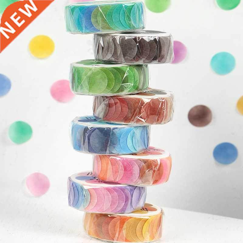 me colorful washi tape 100pcs round dot stickers crea