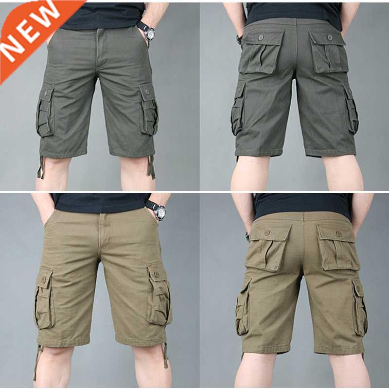 Men's Casual Shorts Summer Outdoor Cotton Knee Length Po