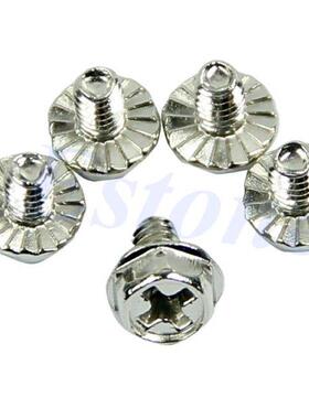 100pcs Toothed Hex 6/32 Computer PC Case Hard Drive Mbo