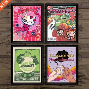 Monkeys Poster 2000s Y2K Str rctic lbum Vintge Music