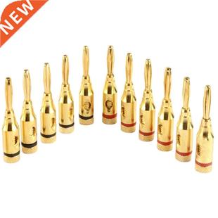 Welding Cable plated Gold 4MM Plug Banana Speaker 12Pcs