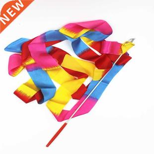 Gym Ribbons Art Gymnas Rhythmic Colorful Ribbon Dance