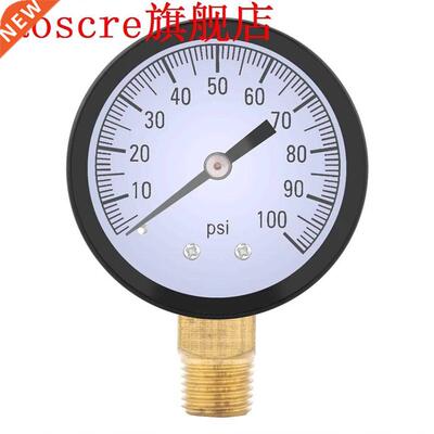 0-100PSI 1/4 BSPT Pressure Gauge Manometer Water Oil Air Pre