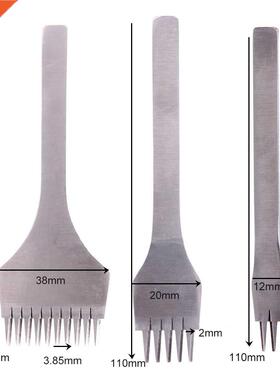 pcs Leather Punch Tool .85mm 2/5/10 Prong Leather Craft To