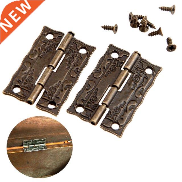 2Pcs 6x2mm Antique Bronze Cabinet Hinges Furniture Accesso
