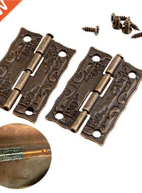 2Pcs 6x2mm Antique Bronze Cabinet Hinges Furniture Accesso