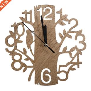 Design Wall Home Wood Liv Style Vintage Fashion Modern Clock