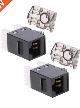 2Pcs UTP CAT6 Network Module RJ45 Connector Cable Adapter Ke