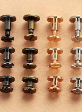 10PC Leather Craft Solid Nail Bolt Bookkeeping Round Head Sc