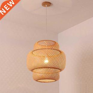 Woven Hand Art Chandelier Rroom Modern Dining Bamboo