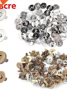50pcs Bronze Silver Metal Magnet Button For Diy Bags Snaps B