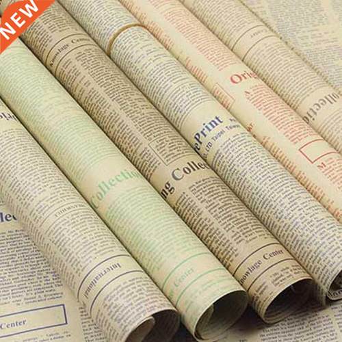 Gift Wrapping Paper Roll Vintage Newspaper Double Sided Wrap