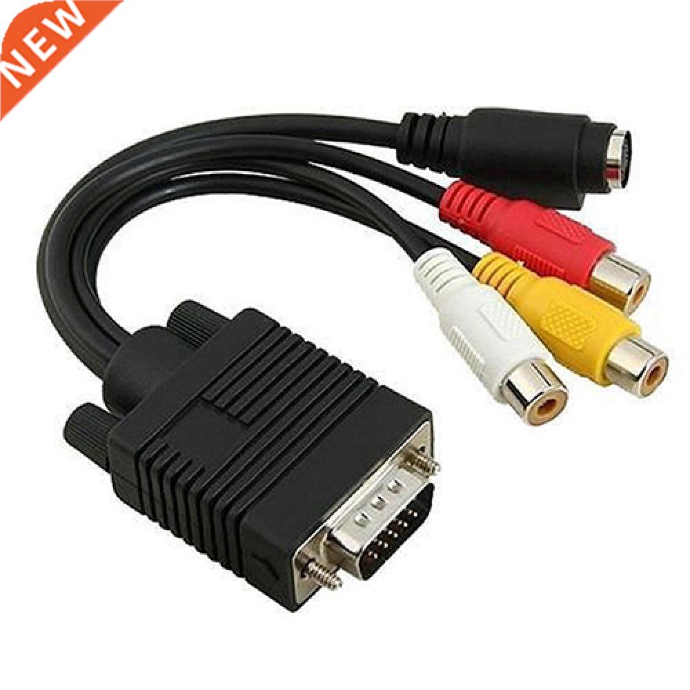 VGA to S-Video 3 RCA Composite AV TV Out Adapter Converter C