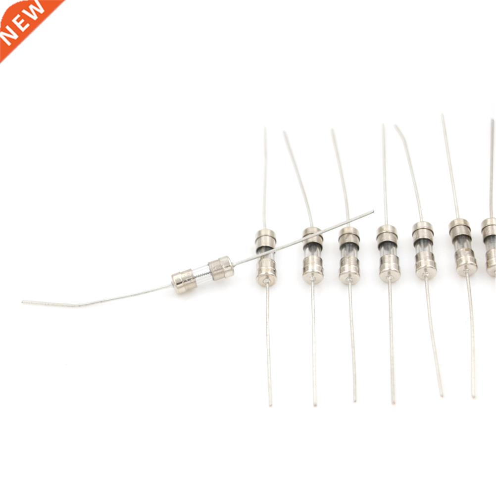 10pcs T3.15A 3150mA 250V Slow Axial Fuse Glass Tube With Lea