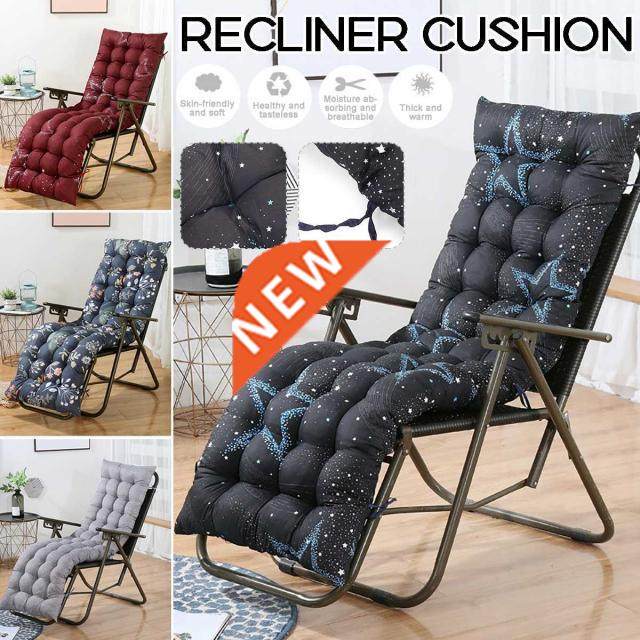 53x180cm long cushion recliner chair cushion thicken foldabl