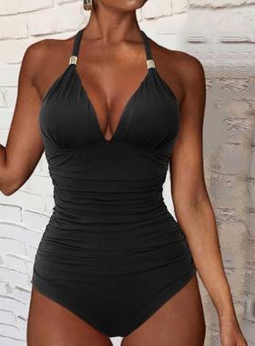 RUUHEE Push up Swimwer One Piece Swimsuit Women Blck Bthi