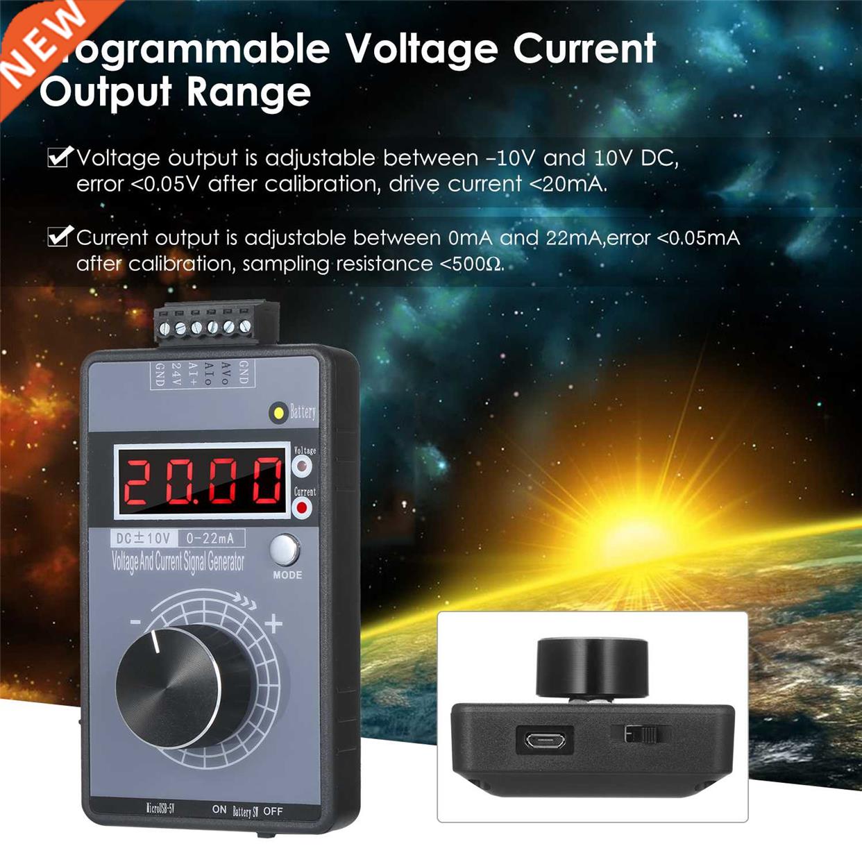 Portable Precision Current Voltage Signal Generator Programm