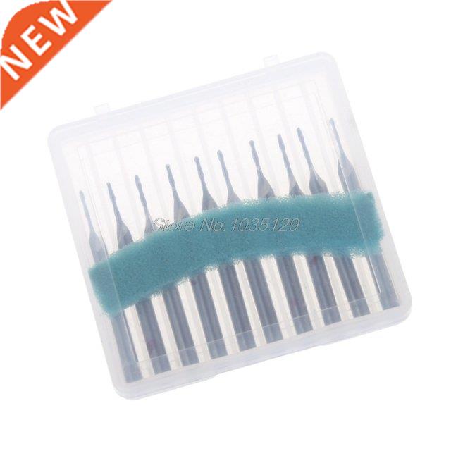 10Pcs/Set 1/8 1mm Double Flute Spiral Carbide Flat Nose End