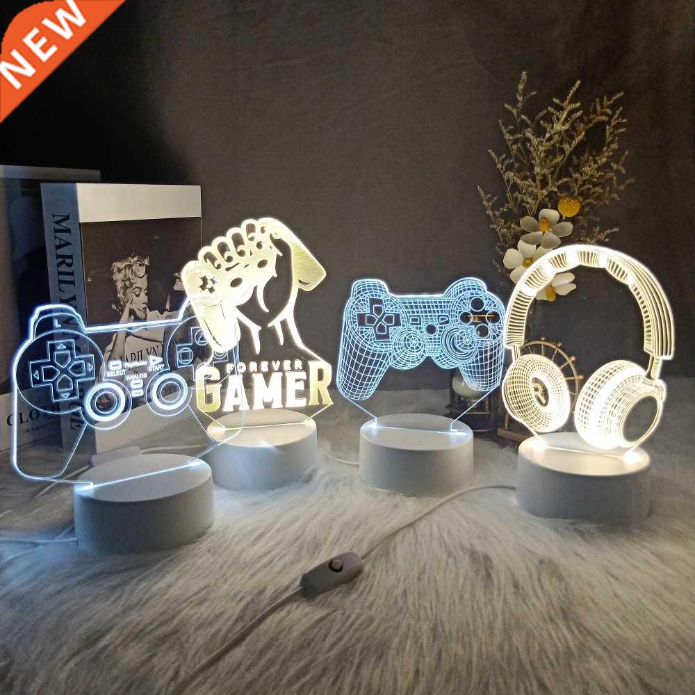 LED Night Lamp USB Powered Gaming Room Desk Setup Lighting D