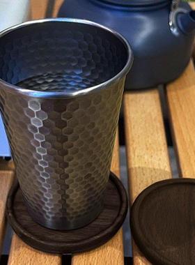 Cup Coaster Walnut Wood Round Cup Mat for Office Table Tea C