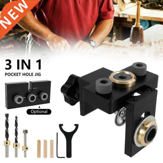 3 In 1 Adjustable Doweling Jig Woodworking Pocket Hole Jig w