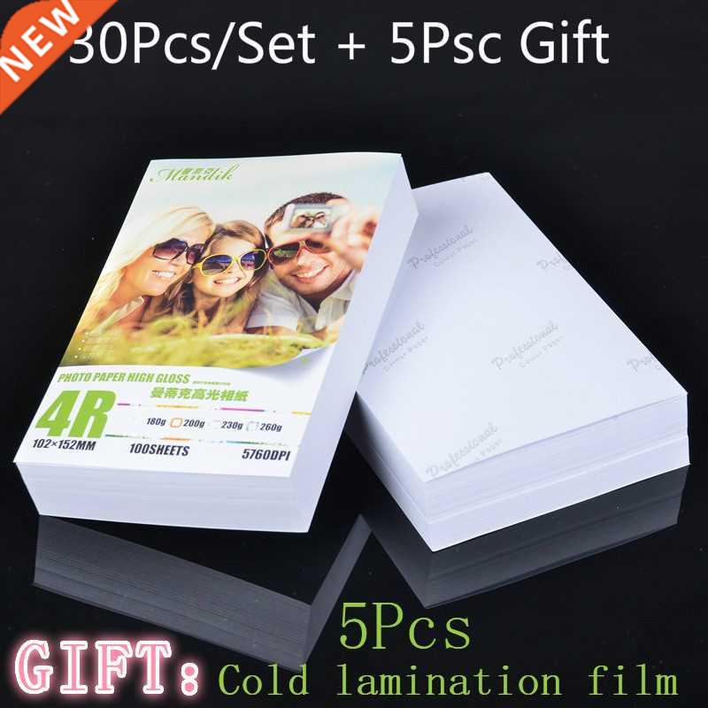 30 Sheets Glossy 4R 6inch 4x6 Photo Paper for Inkjet Printer