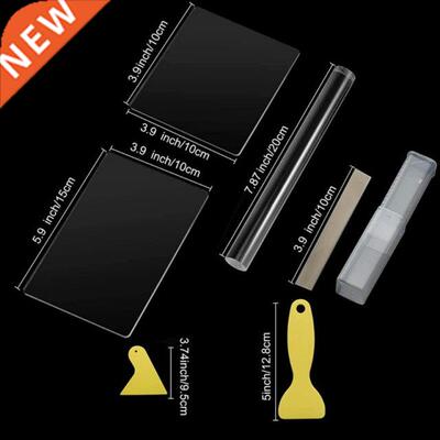 7Pcs Polymer Clay Tools Set Solid Roller Acrylic Sheet Stain