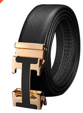 2021 Model Name Brand Leather Automatic Buckle Belt Pure Men
