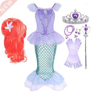 Girl Princess Dress Little Mermaid Costume Baby Girl Ariel D