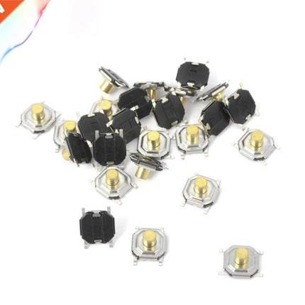 25Pcs Momentary Tact Tactle Push Button Swtch 4x4x3mm 4-p