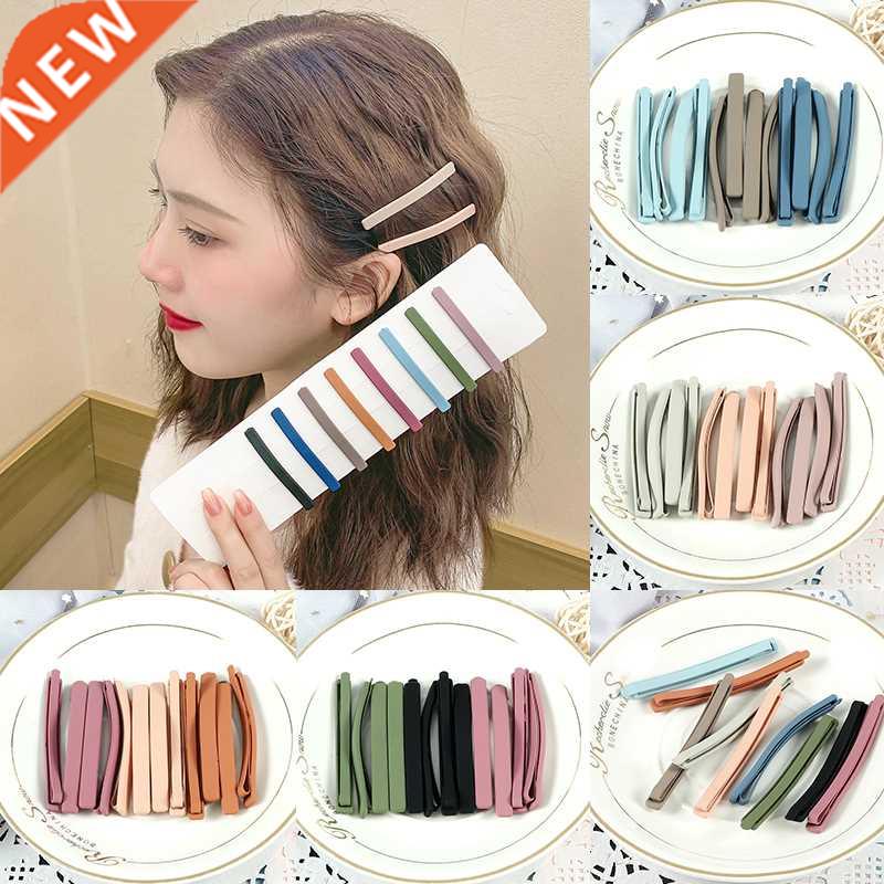 5Pcs/Set Candy Colors Hair Clips For Girls Women Simple Basi