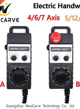 Emergency Stop 4 6 7 Axis MPG Universal Pendant Handwheel 5