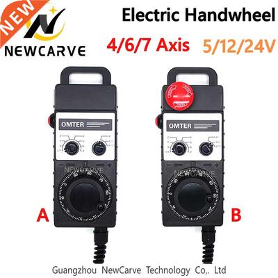 Emergency Stop 4 6 7 Axis MPG Universal Pendant Handwheel 5