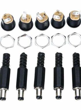 20pcs/lot 12V 3A Plastic Male Plugs + Female Socket Panel Mo