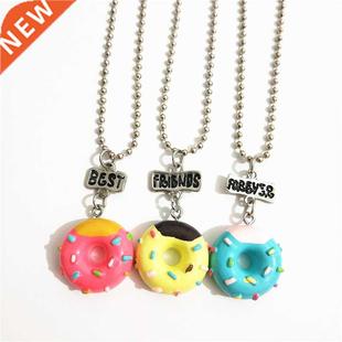 Lollipop Kids Pcs for Set Necklace Doughnut BFF lot Cute