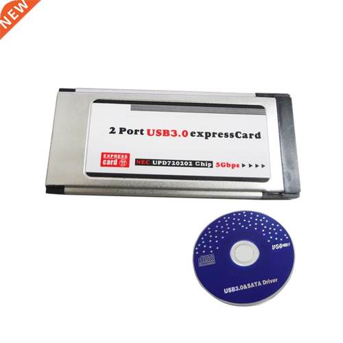 Full Speed Express Card expresscard USB 3.0 2 Port Adapter 3