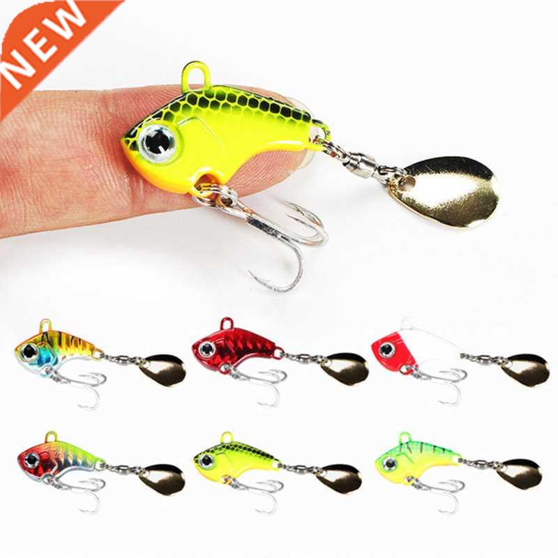 6Pcs Rotating Metal VIB vibration Bait Spinner Spoon Fishing
