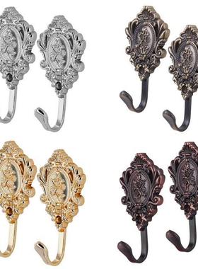 Rose Pattern Vintage Alloy Drapery Curtain Holdbacks Tieback