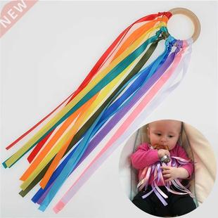 Toys Sensory Play 1PC Ring Wooden Ribbon Rainbow Baby