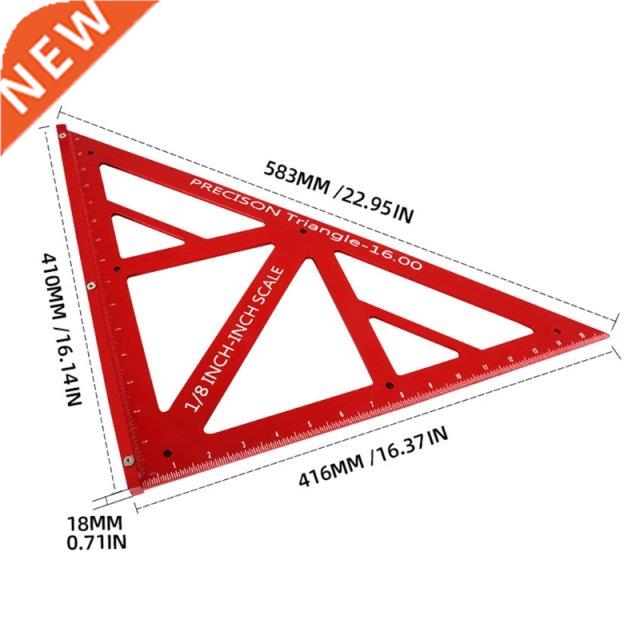 Triangle Ruler Measuring 16'' Precise Scale Aluminum