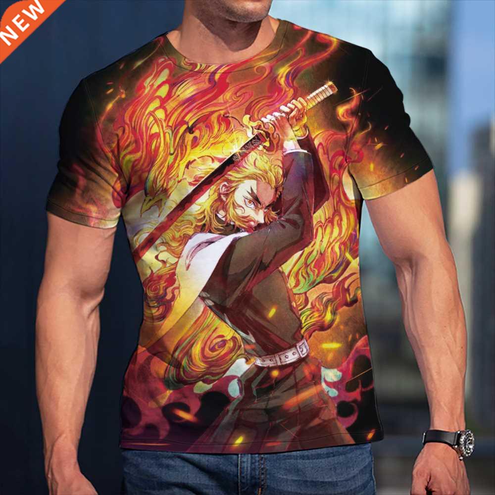 3D T-Shirt Demon Slayer Column Tshirts Men Women Children Sh