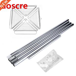 Bathroom Shower Corner Metal Tension Pole Adjustable 4 Baske