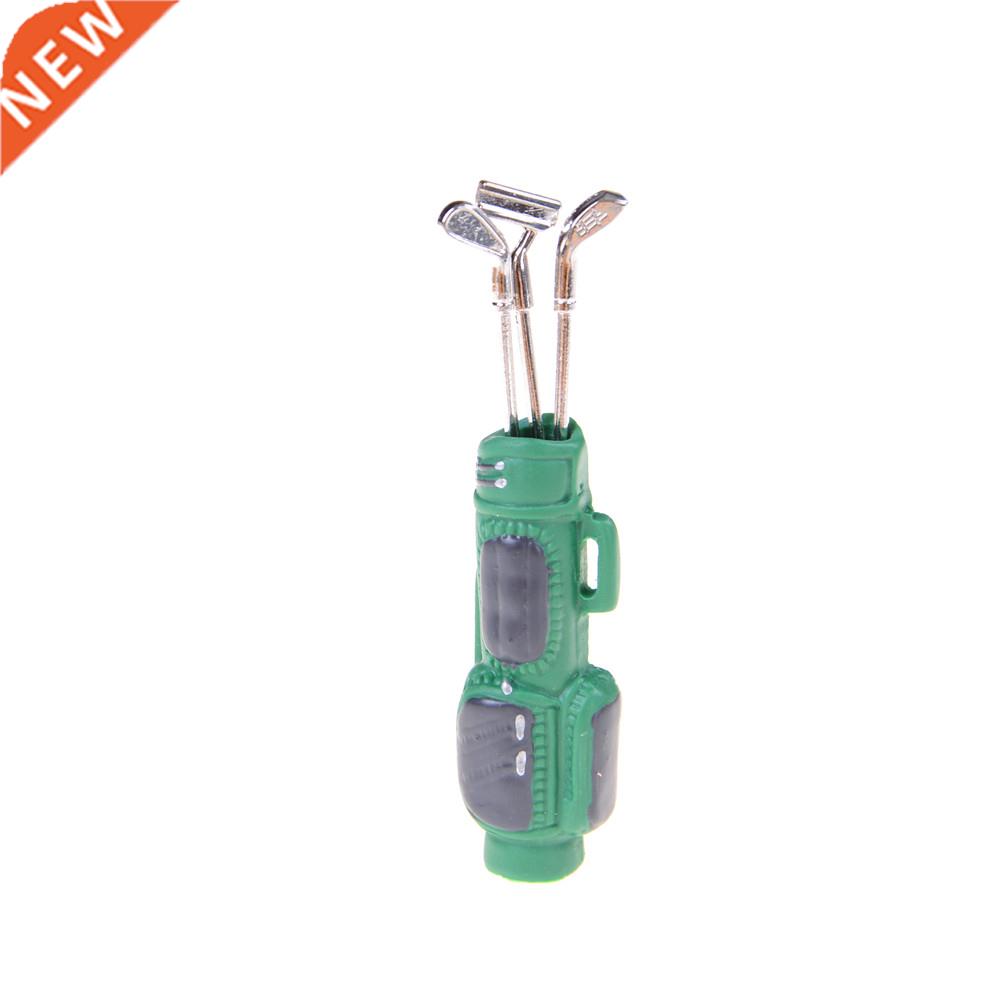 New 1:12 Scale Dollhouse Miniature Golf Bag with 3 s Doll Ac