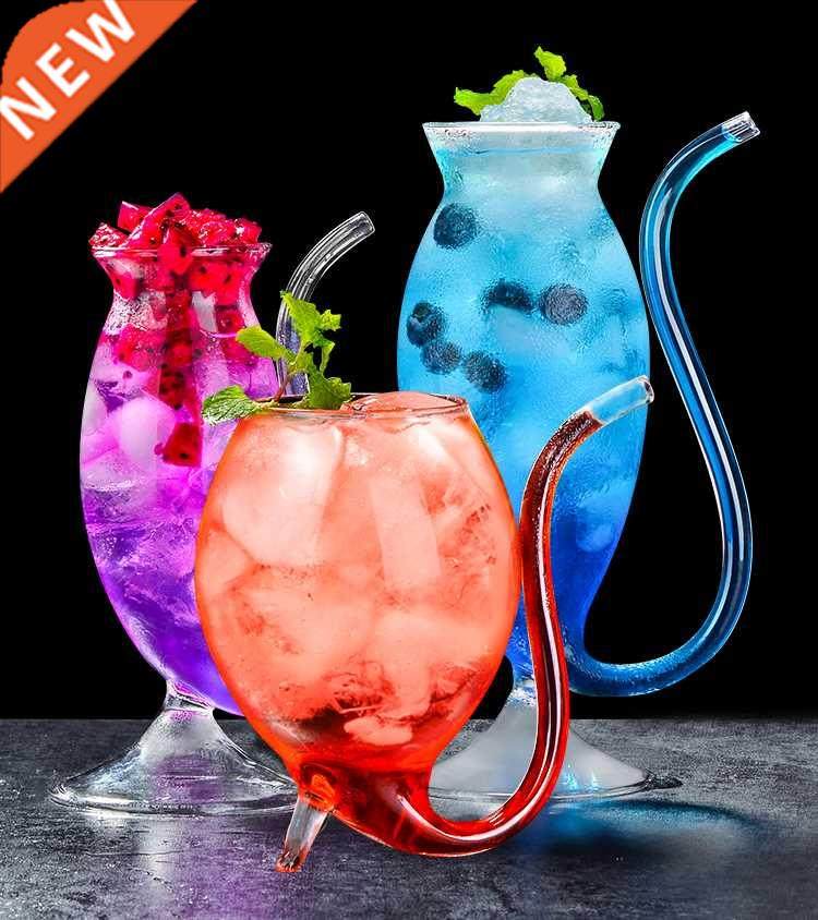 HOT SALE Wine Whiskey Glass Heat Resistant Sucking Juice Mil