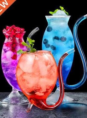 HOT SALE Wine Whiskey Glass Heat Resistant Sucking Juice Mil