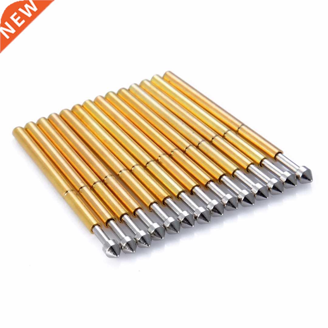 100pcs Spring Test Probe Gold Plated Pogo Pin P75-E2 Conical