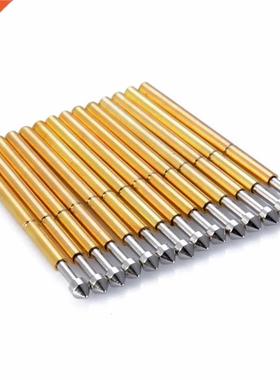 100pcs Spring Test Probe Gold Plated Pogo Pin P75-E2 Conical