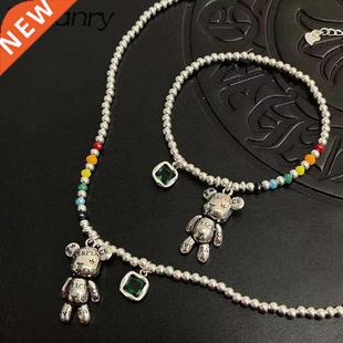 Necklace Bracelet Jewelry FOXANRY Simple Stamp rend Stri 925