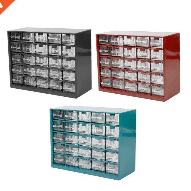 Portable 25 Drawer Parts Storage Box Tool Storage Box Craft
