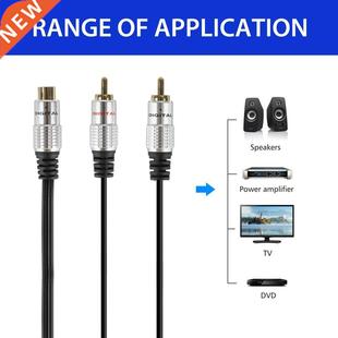 Female 0.25M Revolution Cable Adapter 2RCA Distributor